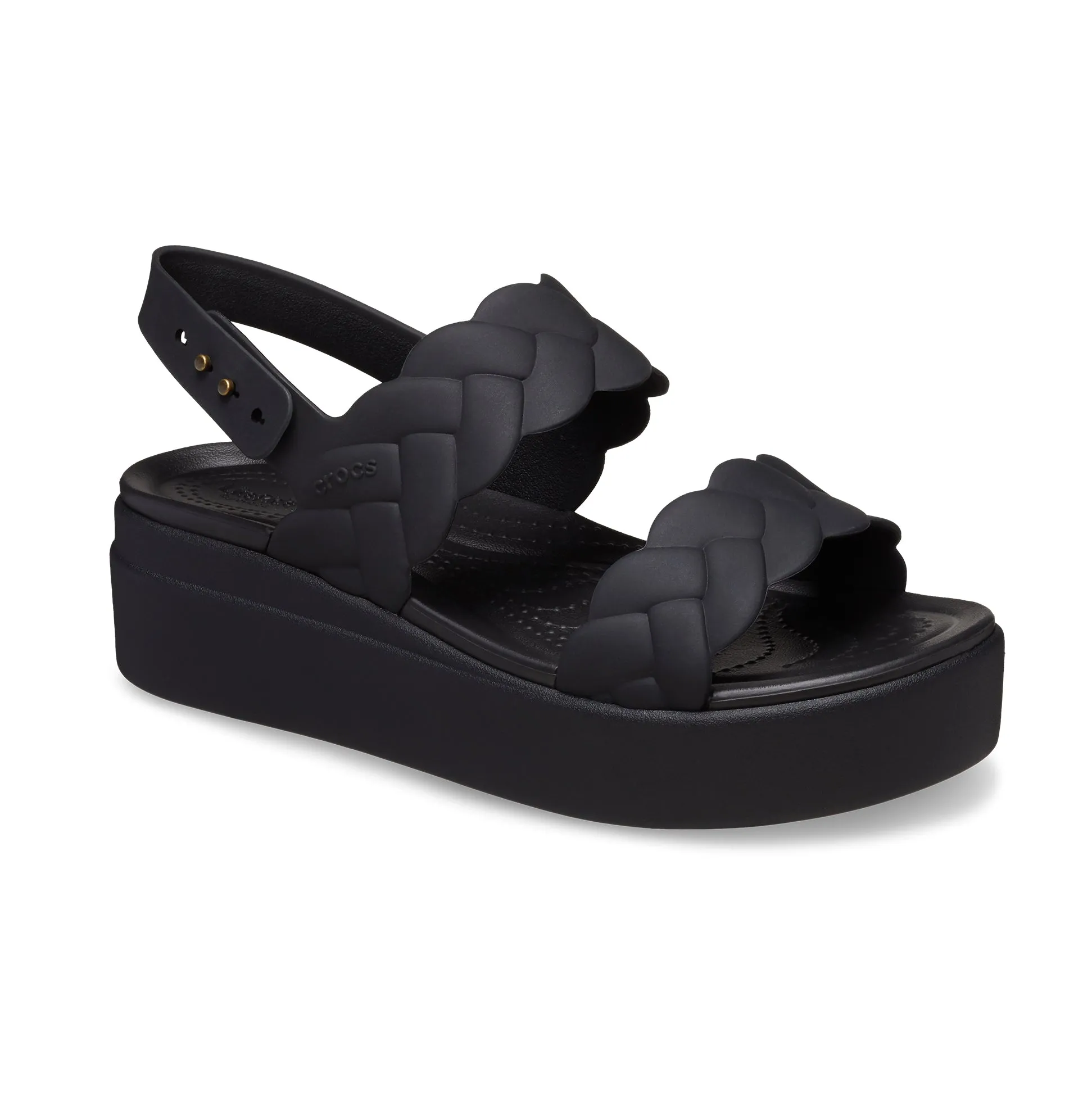 209977-060 BROOKLYN WOVEN UPPER LOW Womens Sandals Black