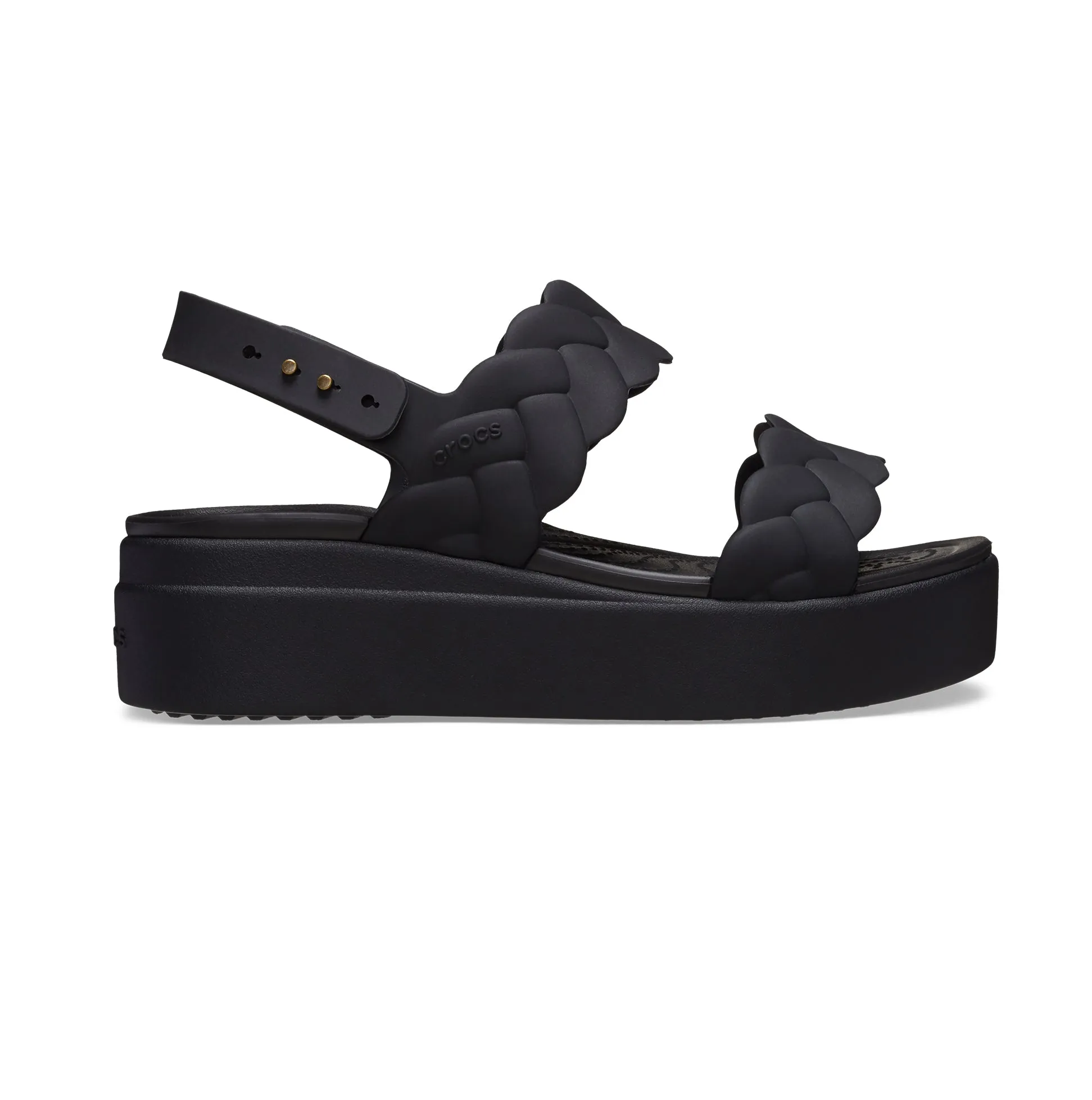 209977-060 BROOKLYN WOVEN UPPER LOW Womens Sandals Black