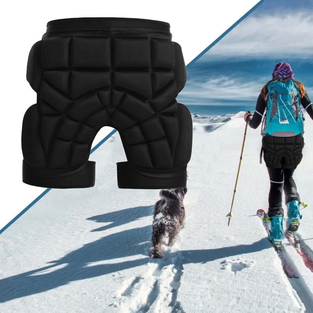 3D Hip Protection Pads Butt EVA Padded Short Pants Protective Gear Guard Impact Pad Ski Ice Skating Snowboarding for Men Women Butt Pads Tailbone Padded - XL
