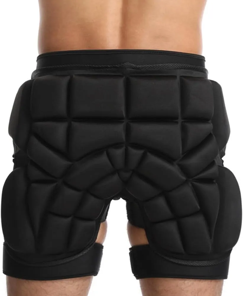 3D Hip Protection Pads Butt EVA Padded Short Pants Protective Gear Guard Impact Pad Ski Ice Skating Snowboarding for Men Women Butt Pads Tailbone Padded - XL