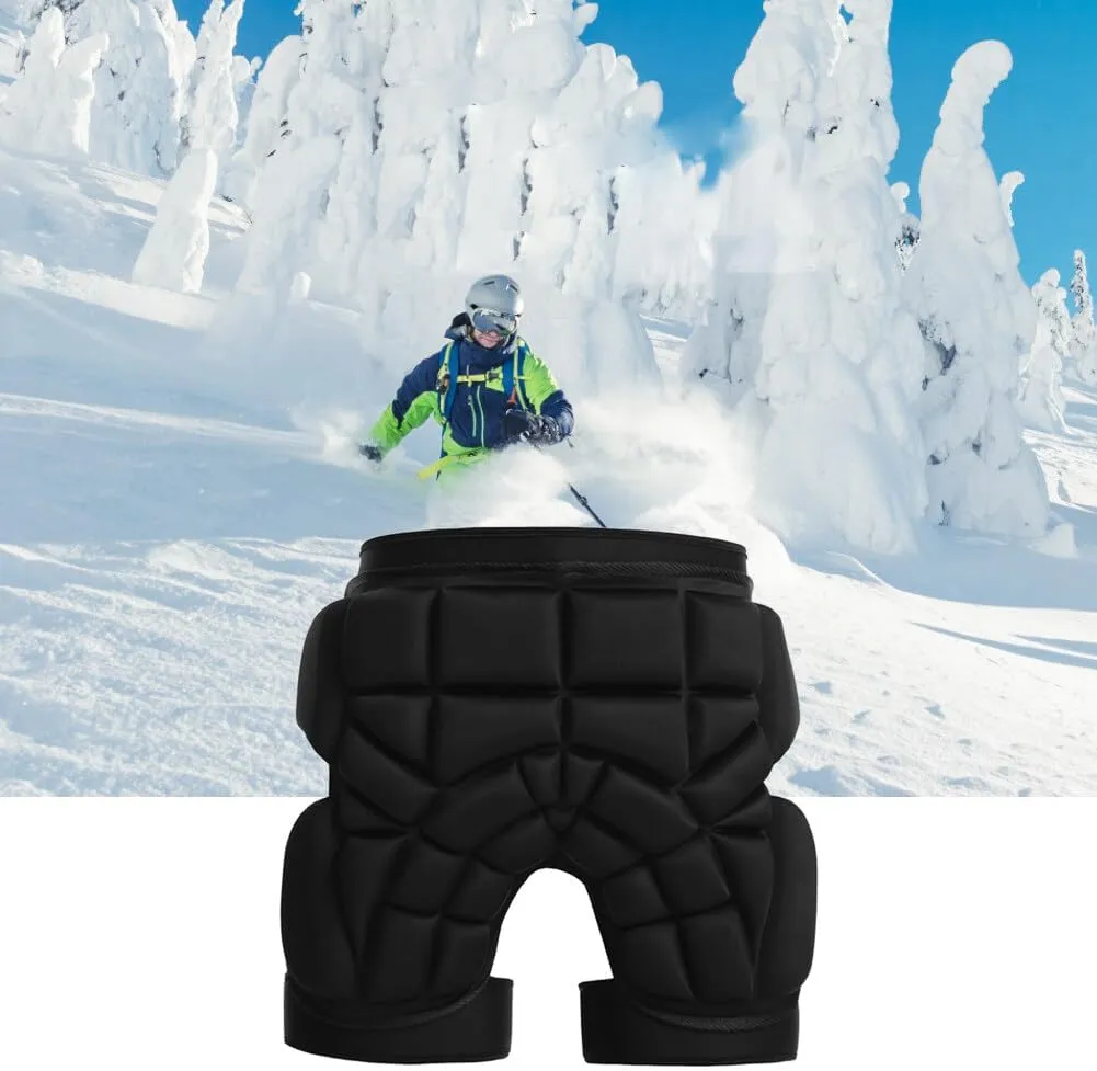 3D Hip Protection Pads Butt EVA Padded Short Pants Protective Gear Guard Impact Pad Ski Ice Skating Snowboarding for Men Women Butt Pads Tailbone Padded - XL