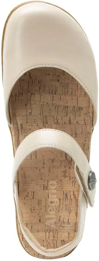 Alegria Women's Opal Leather Shoes with Slingback Open Back Sandals