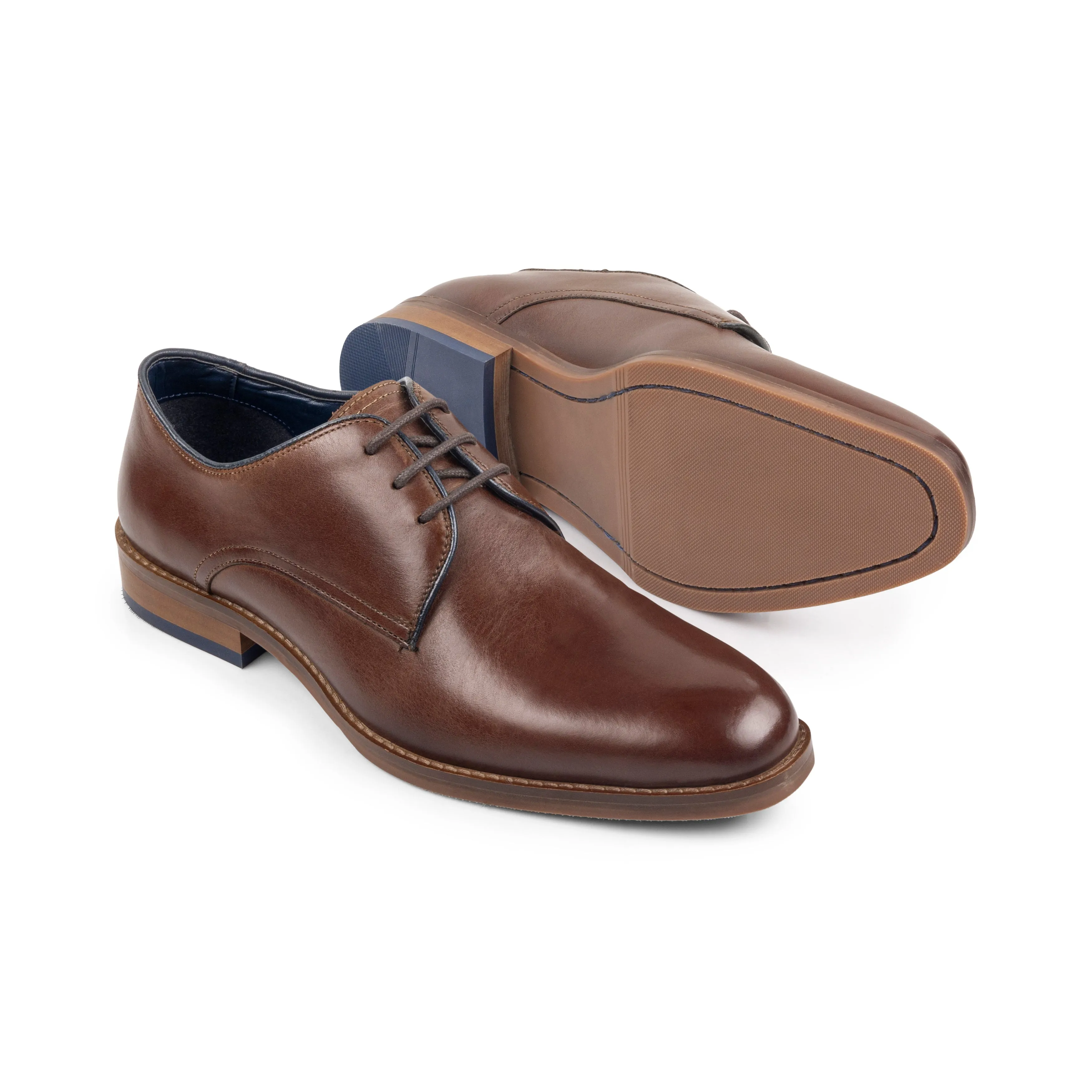 Alex Men's Derby Shoe - BROWN