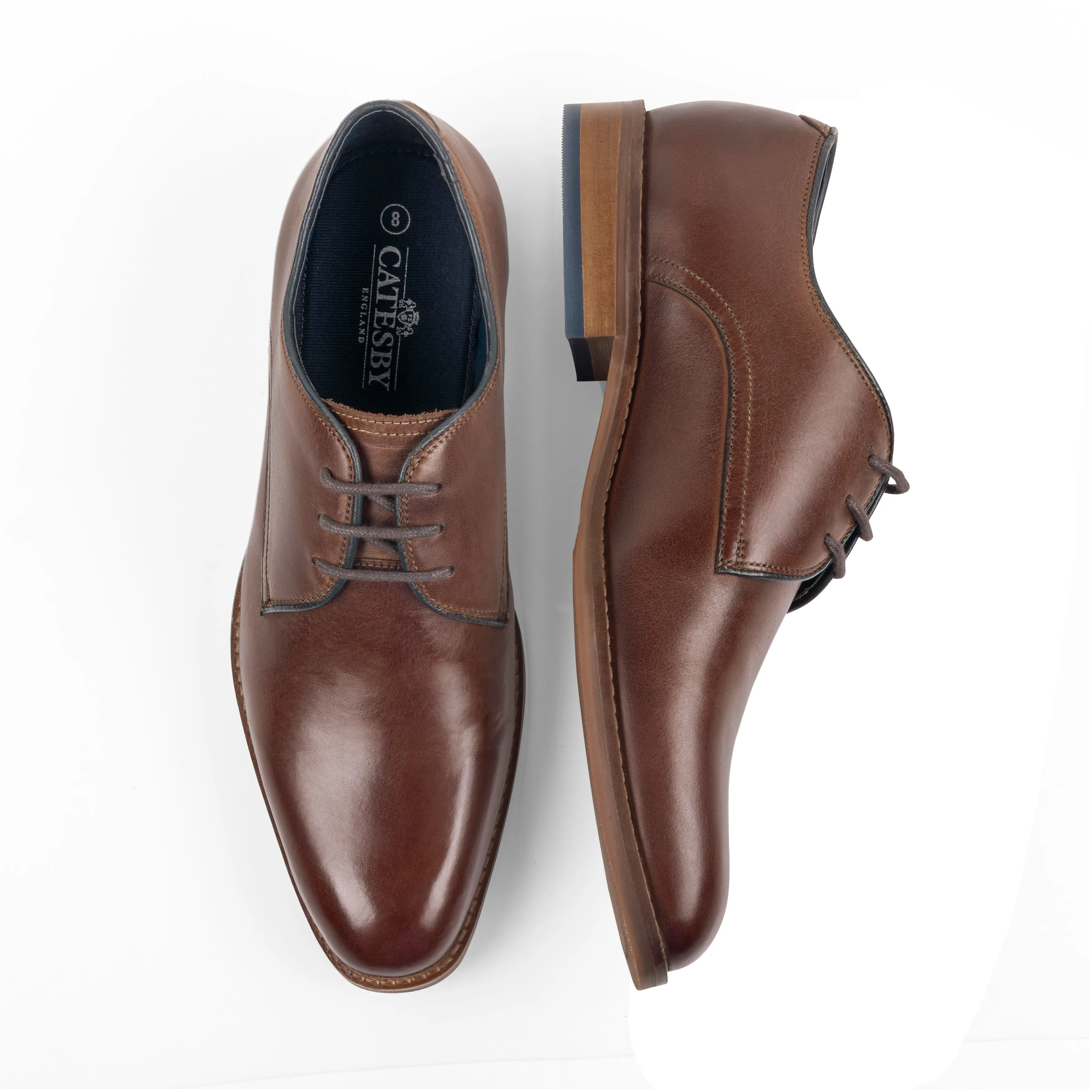 Alex Men's Derby Shoe - BROWN