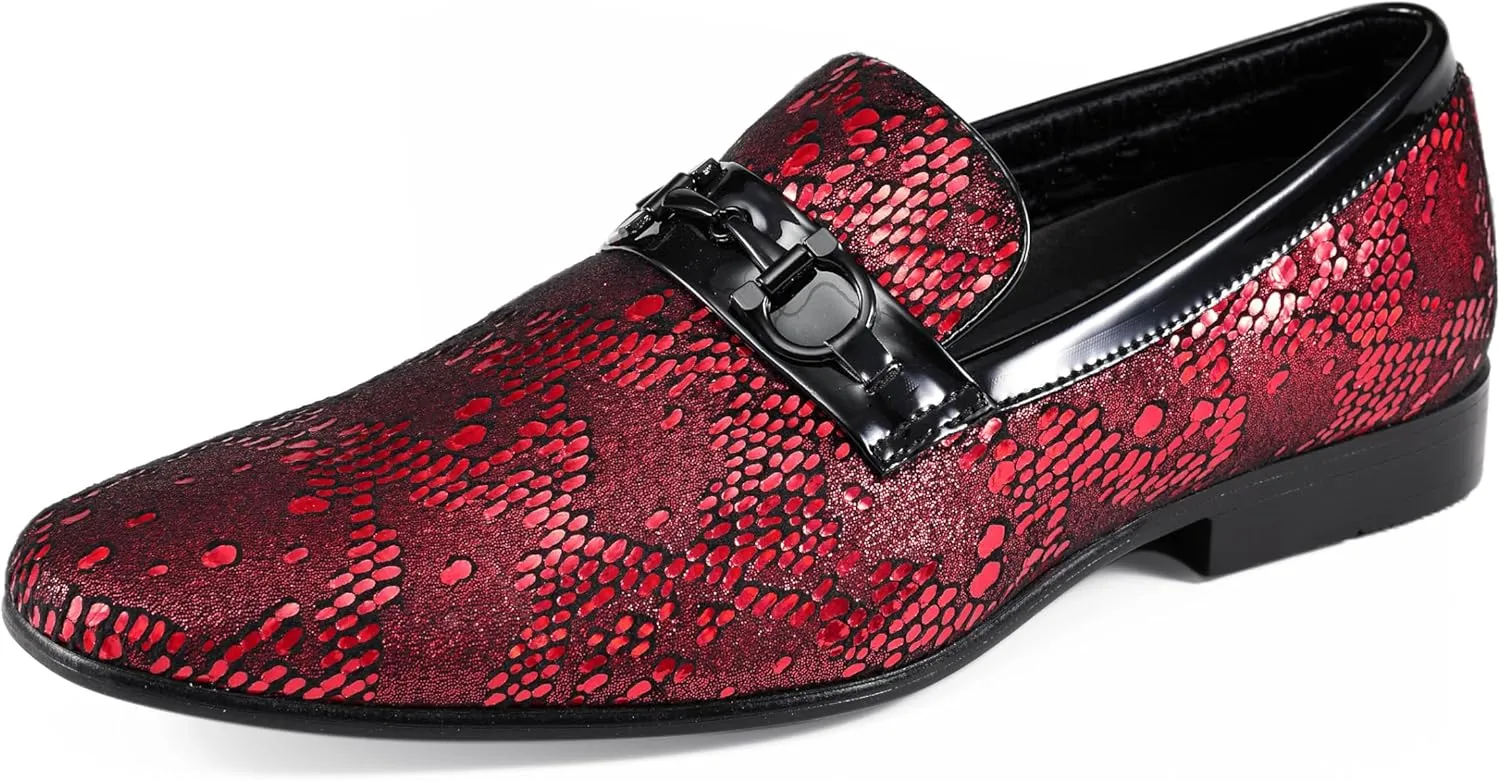 Amali Men's Paisley Metallic Erin Driving Smoking Slip On Loafer Dress Shoe