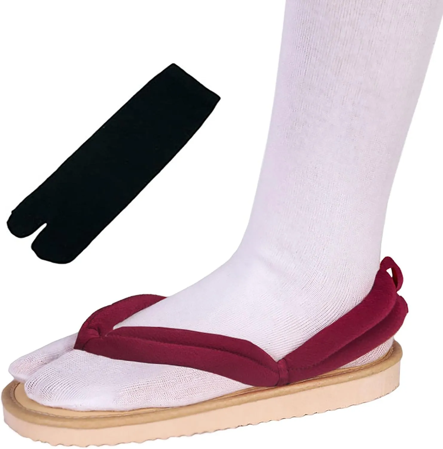 Anime Unisex Cosplay Clog Shoes Kamado Tanjirou Geta Slippers Japanese flip Flops