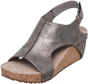 Antelope Women's Metallic Leather Wedge Wedge Sandals