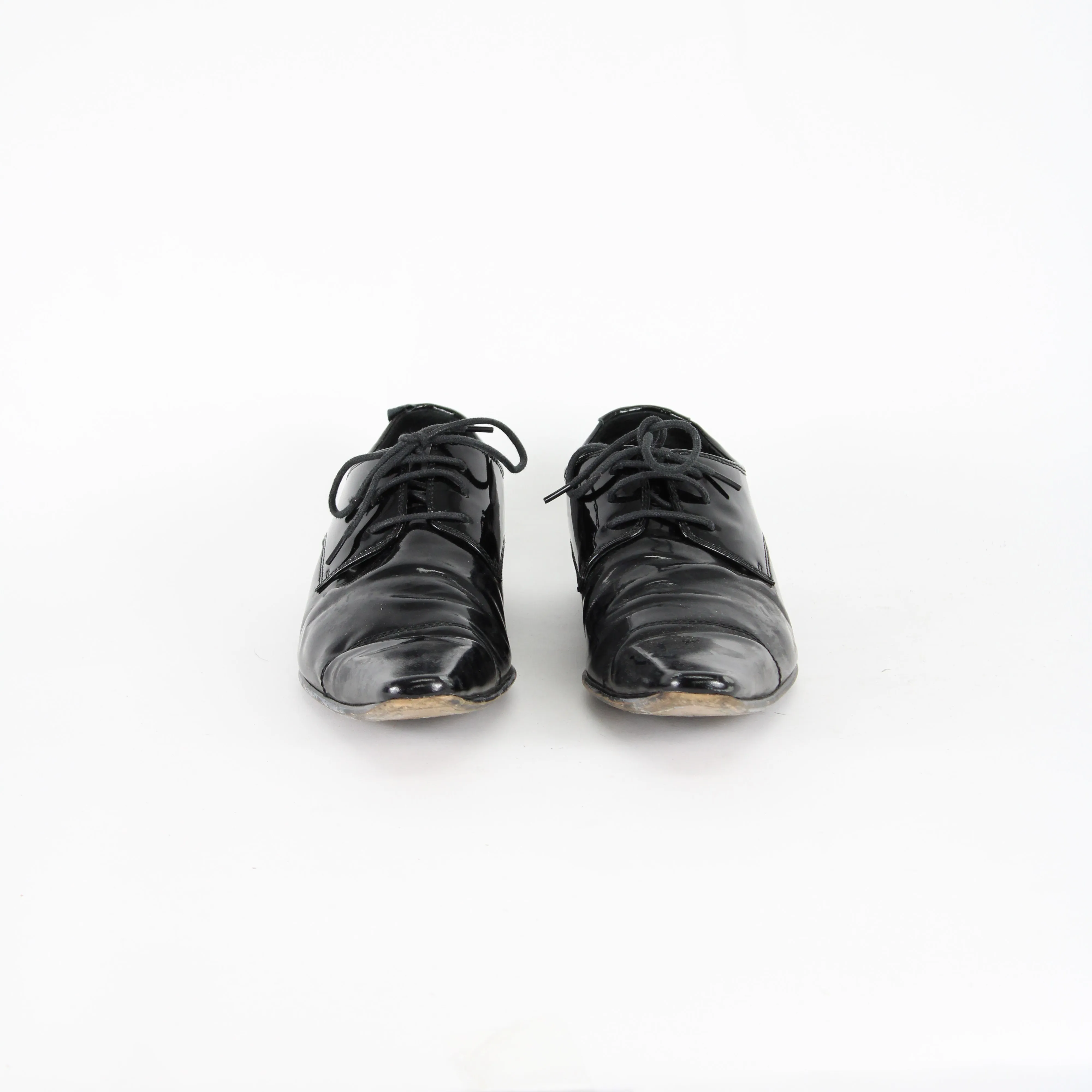 Antoine & Stanley Black Leather Derby Shoes