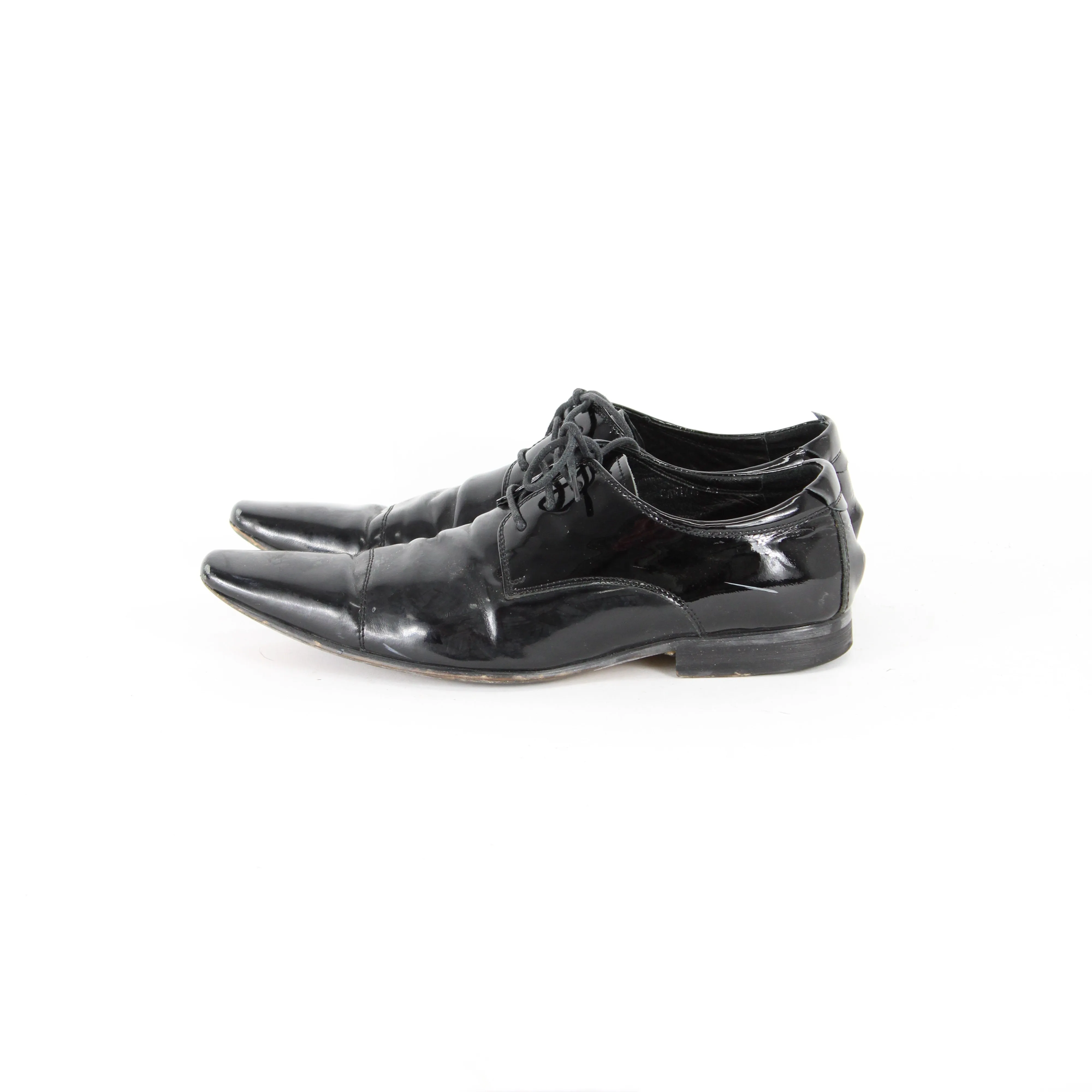 Antoine & Stanley Black Leather Derby Shoes