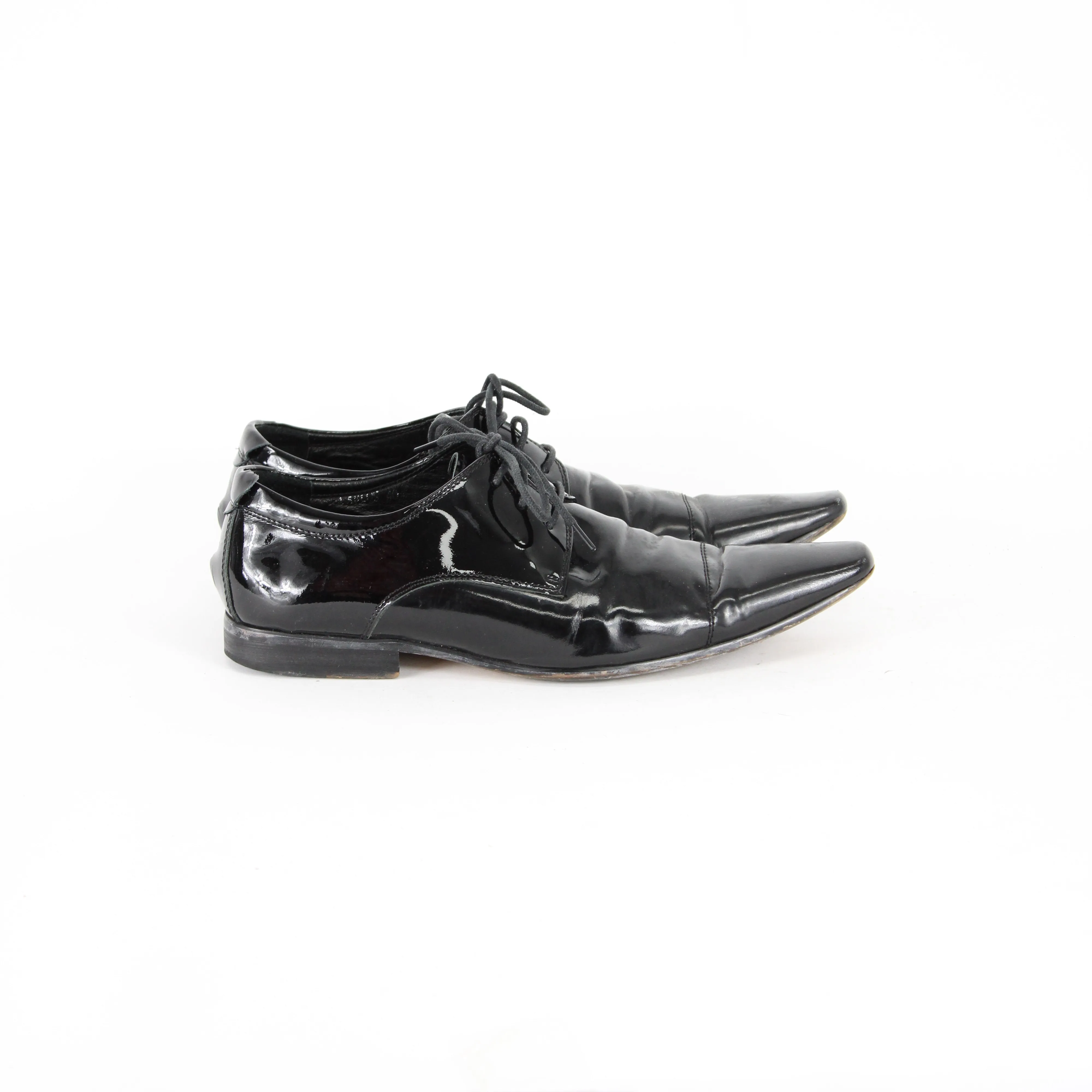 Antoine & Stanley Black Leather Derby Shoes