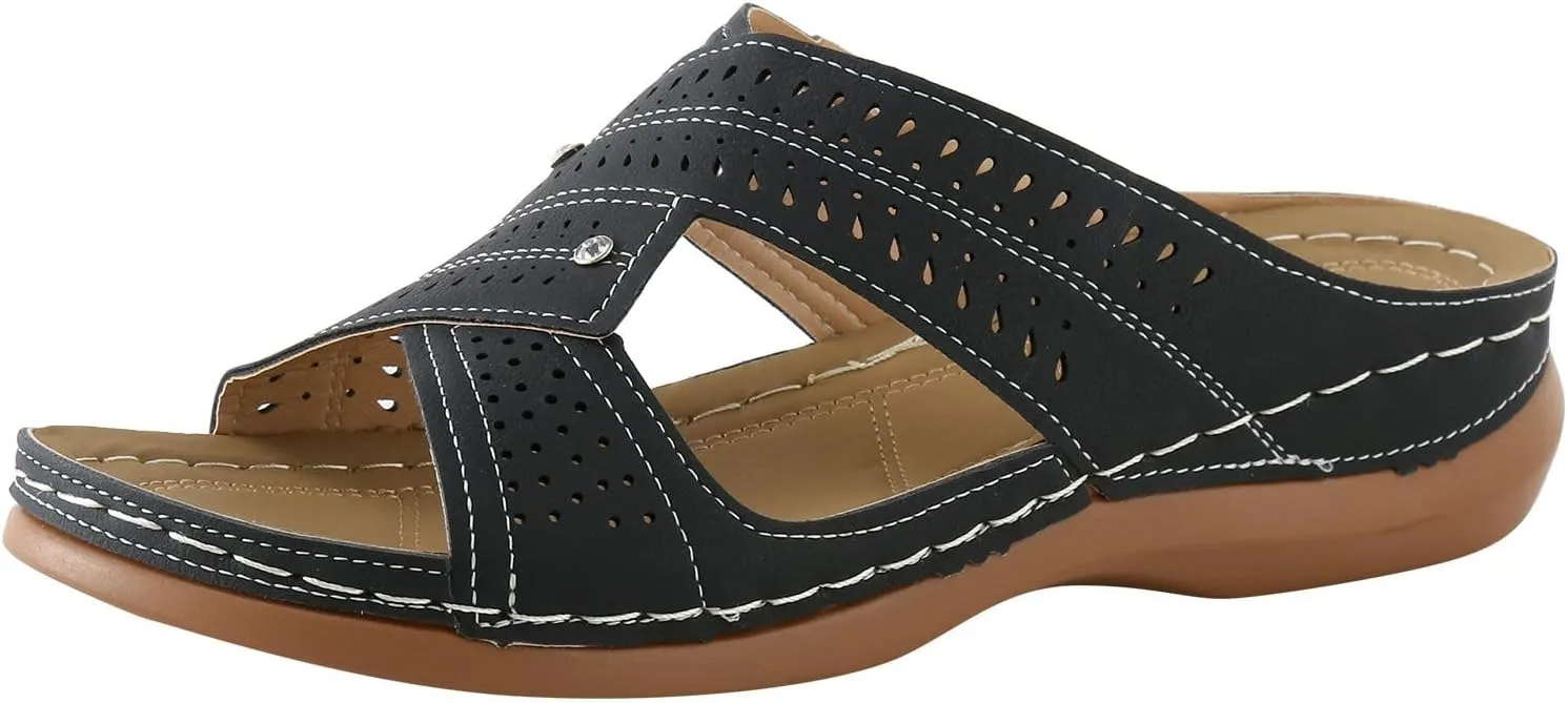 Arch Support Flats for Women Dressy Orthopedic Dress Shoes Women White Low Heel Sandals for Women Dressy Comfortable Black Cute Sandals Brown Sandals Women Womens Sandal Heels