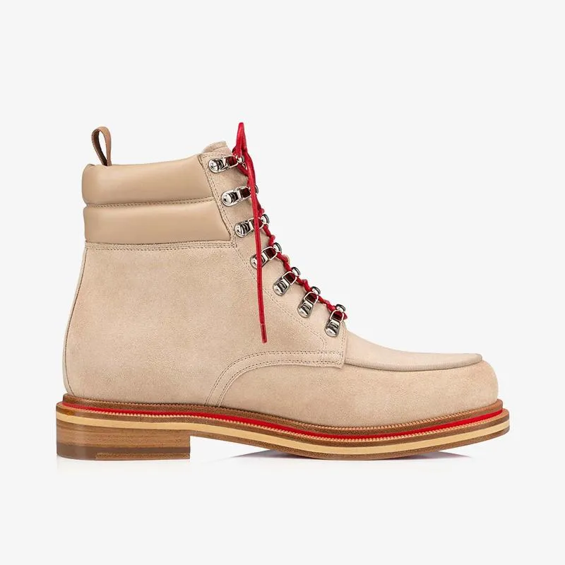 Beige Derby Waxed Laces Boot