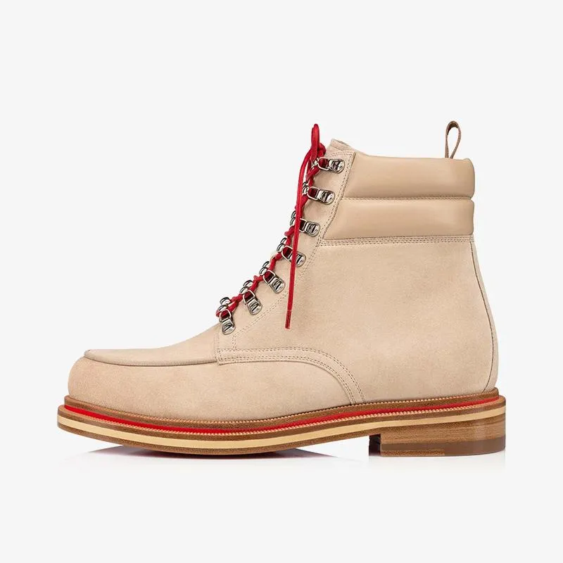 Beige Derby Waxed Laces Boot