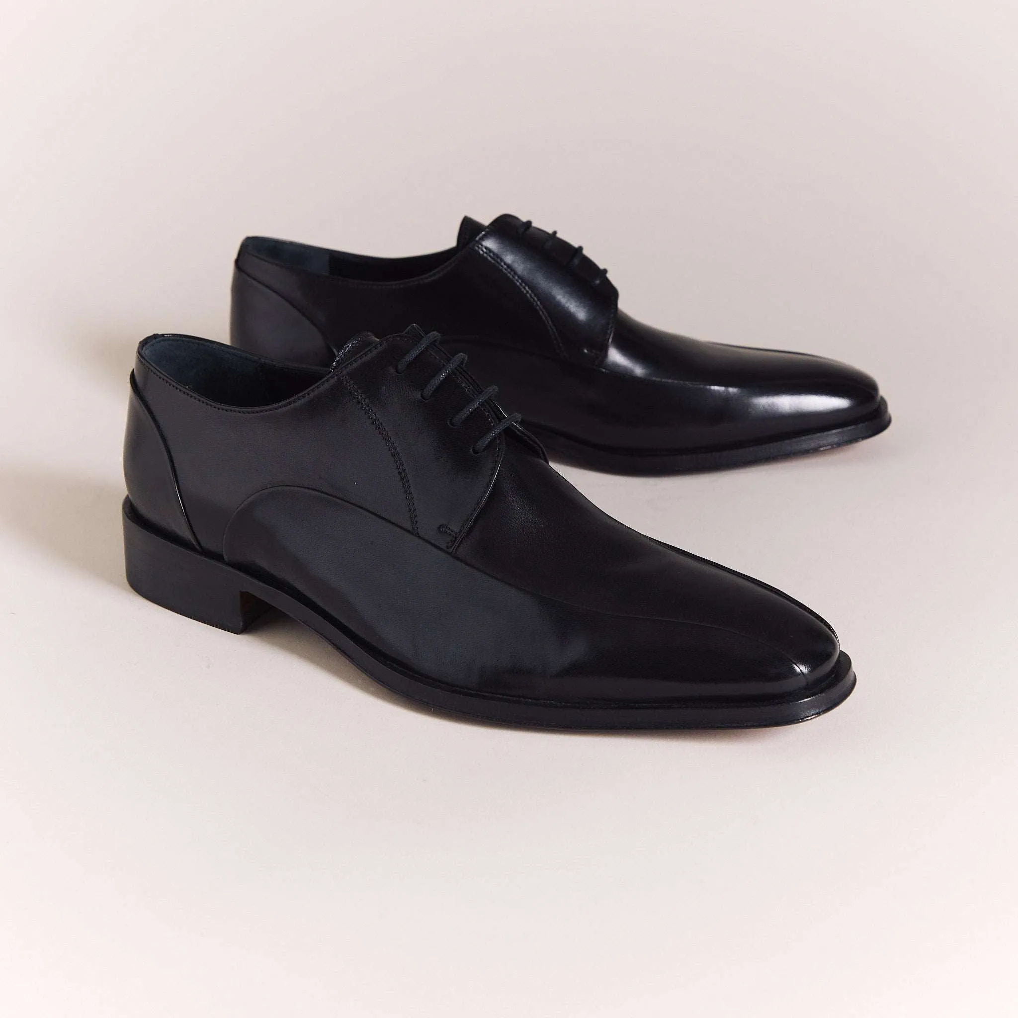 Black Overlay Derbys