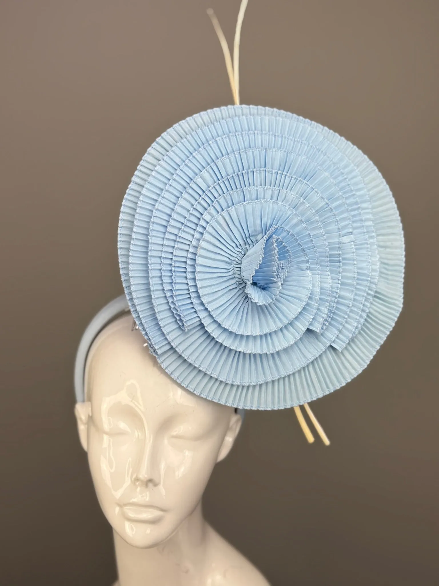 Blue Kentucky Derby fascinator, Derby Hat Alternative (PLATINUM LINE)