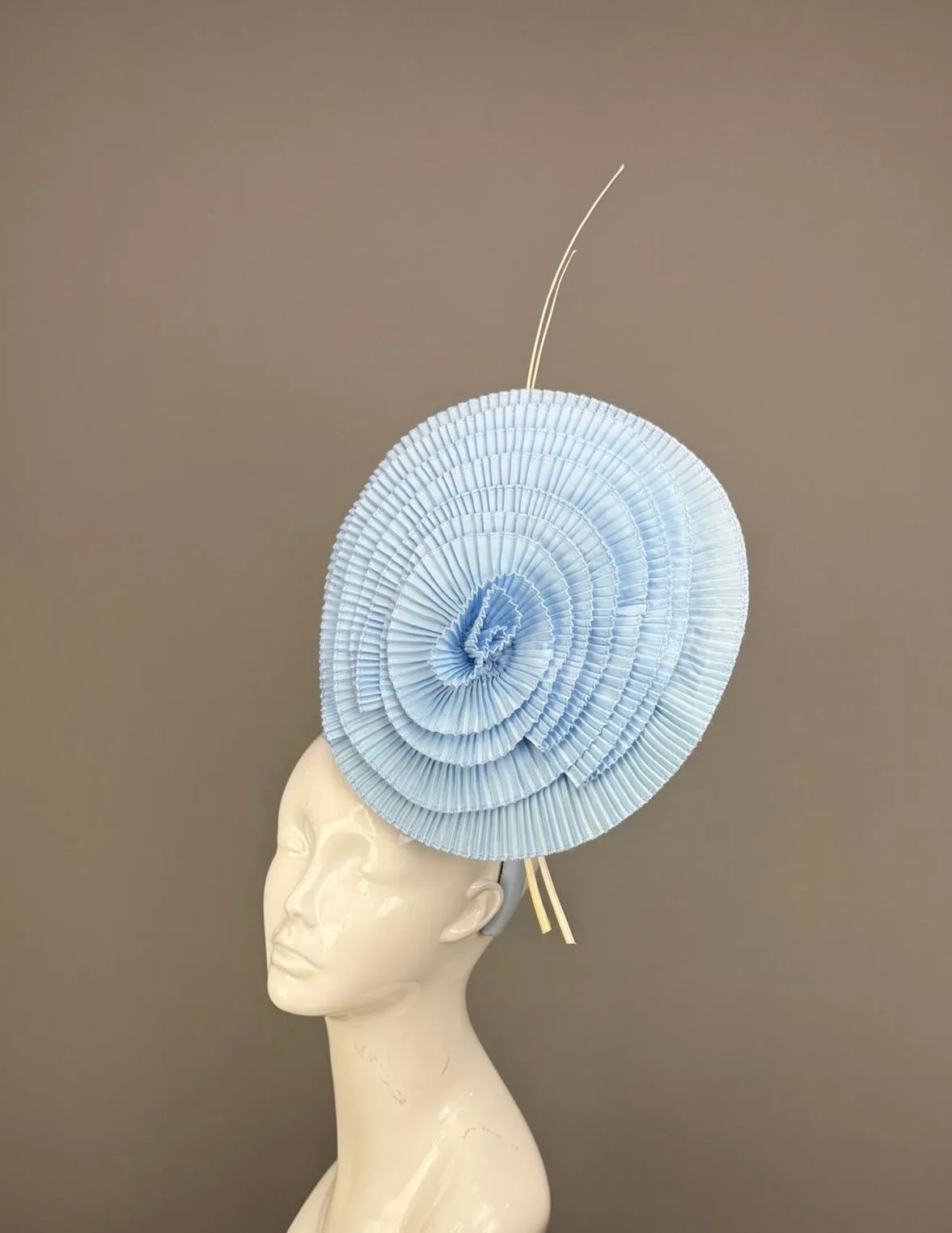 Blue Kentucky Derby fascinator, Derby Hat Alternative (PLATINUM LINE)