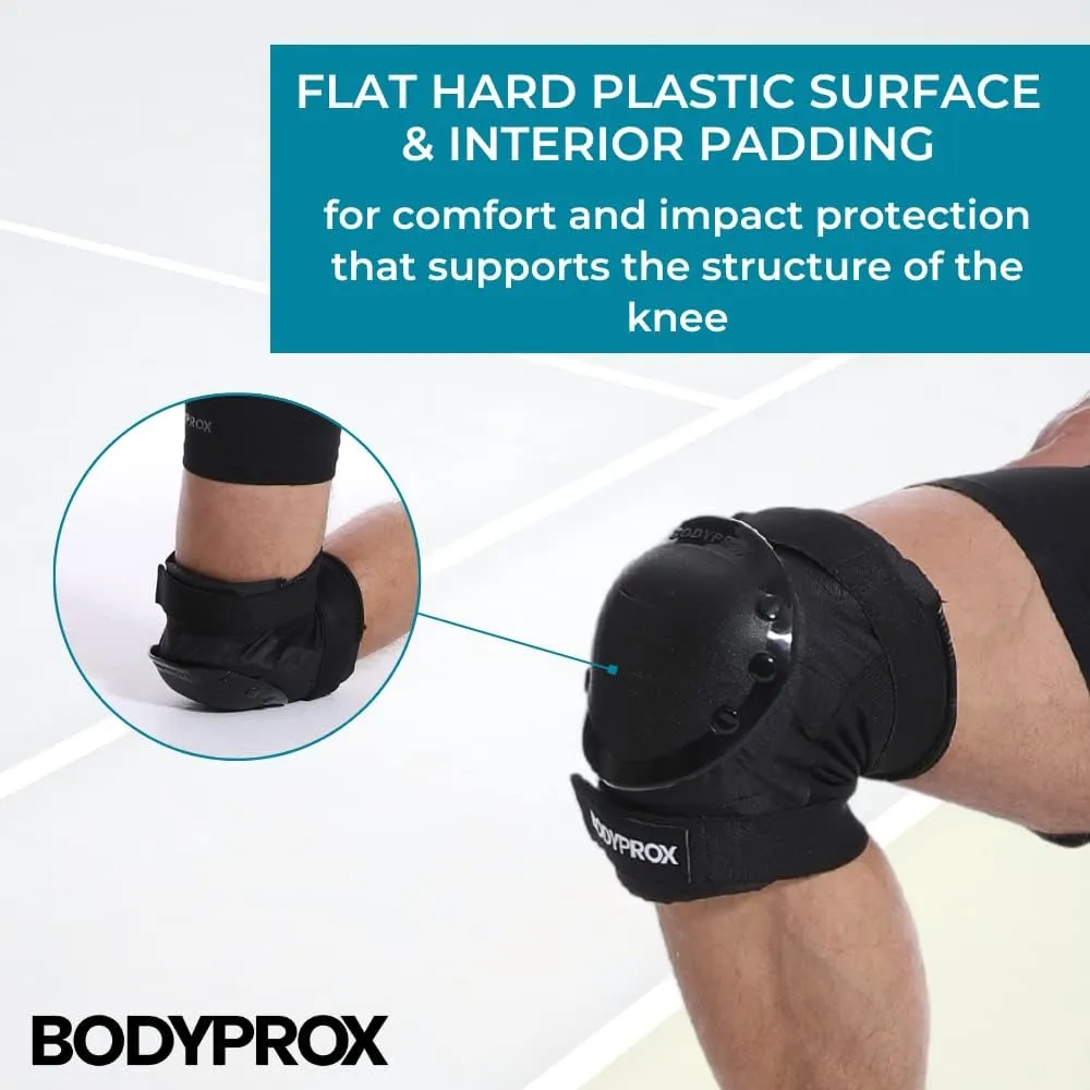 BODYPROX Knee Pads Elbow Pads Wrist Guards Set for Inline Skating, Skateboarding, Roller Derby, BMX Ride, and Rollerblading.