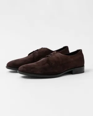BOSS Orange Colby Mens Suede Derby Shoes with Removable Padded Insole