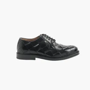 Bottega Veneta Nero Intrecciato Leather Shoes - Made in Italy