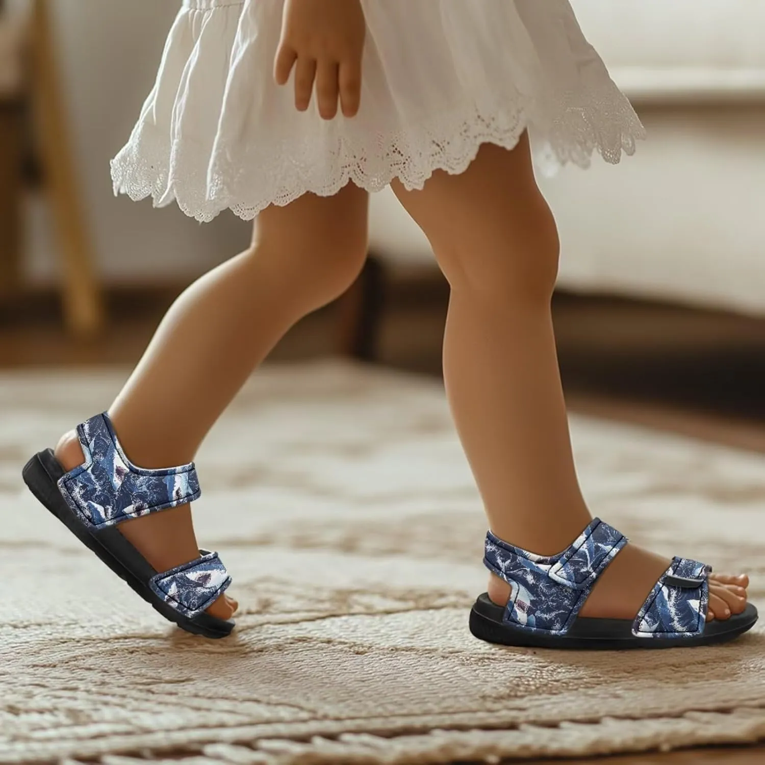 Boys Sandals for Kids Girls Summer Shoes Fashion Slide Sandals with Adjustable Strap Comfort Kids Beach Footwear