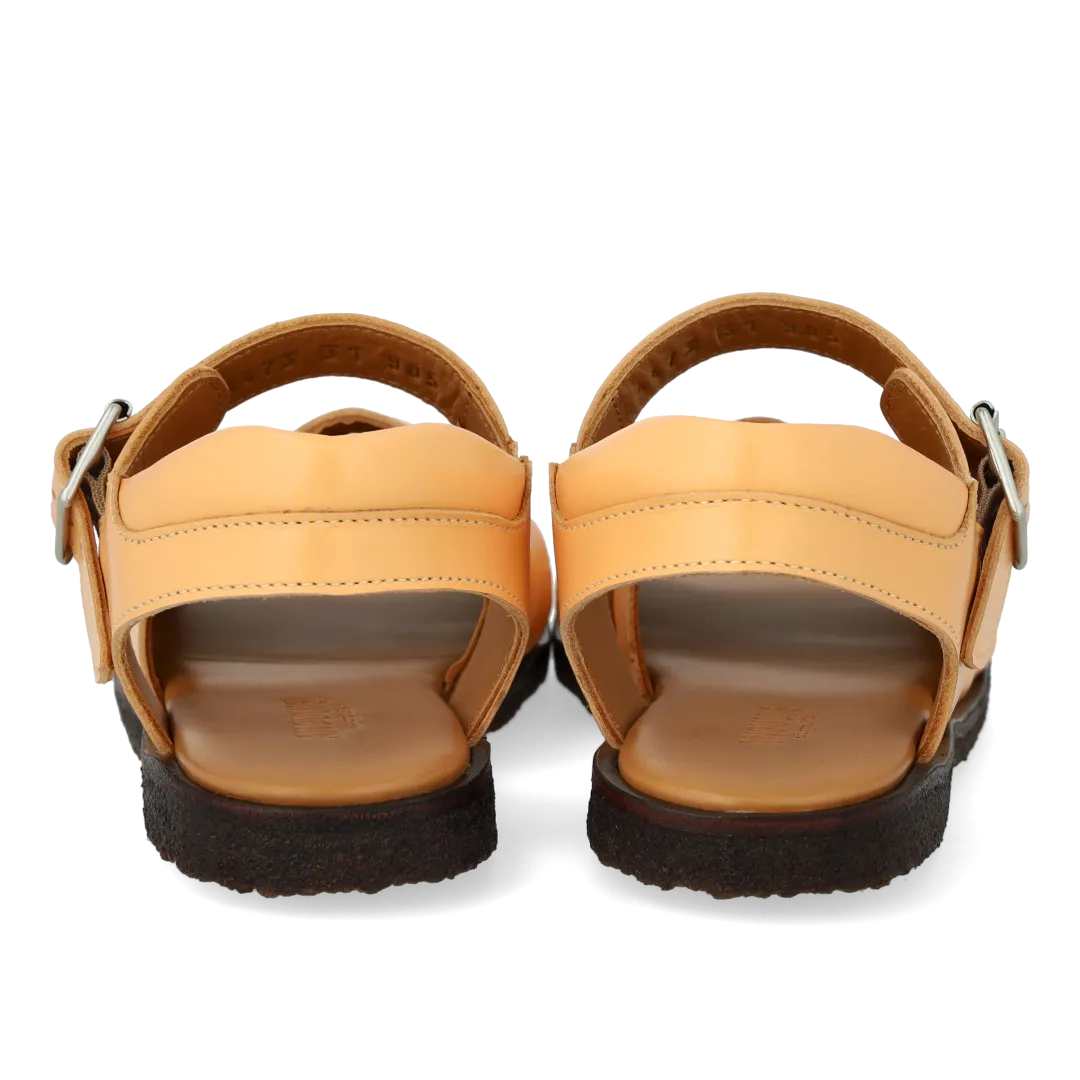 Braided sandal with open toe and heel