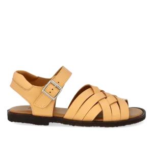 Braided sandal with open toe and heel