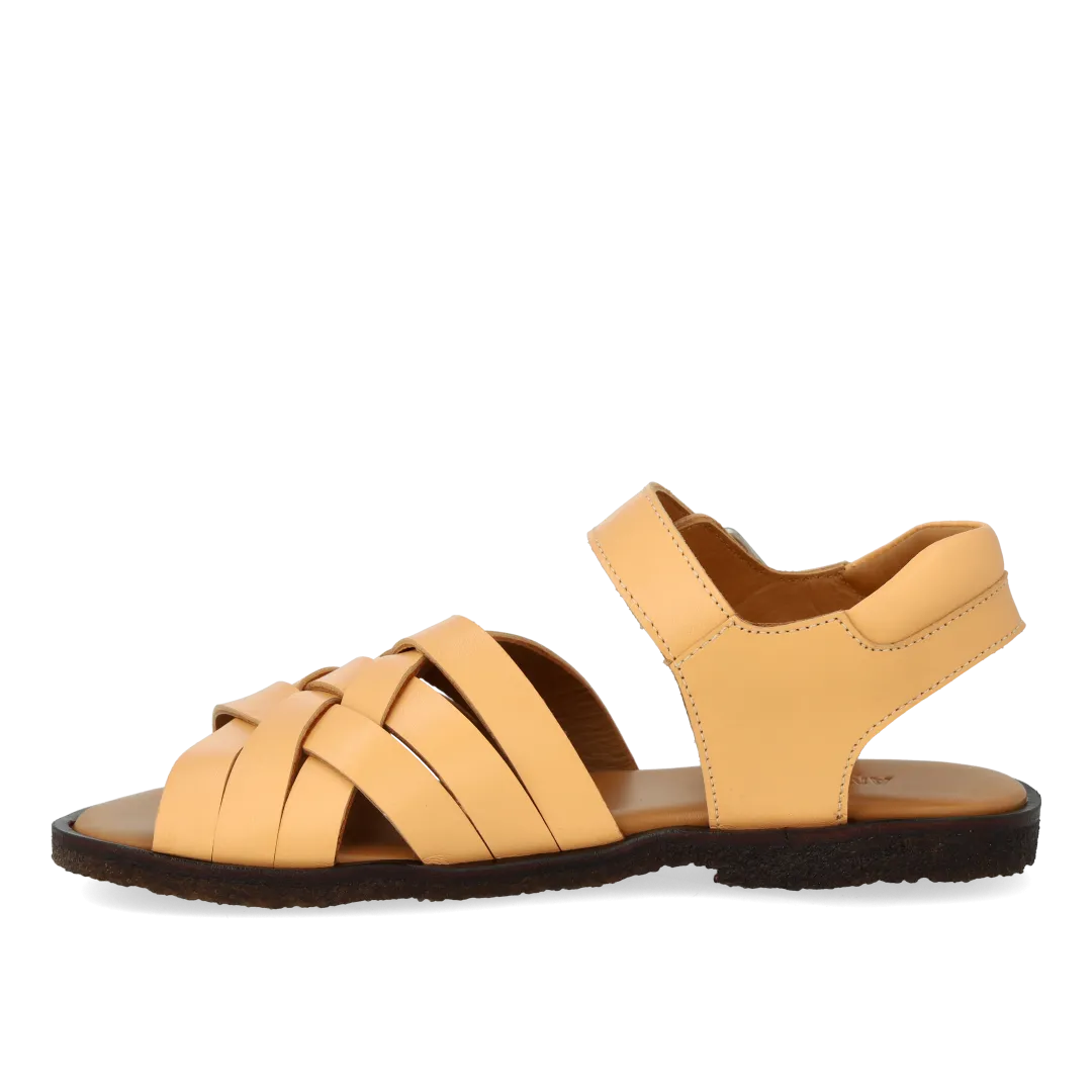 Braided sandal with open toe and heel