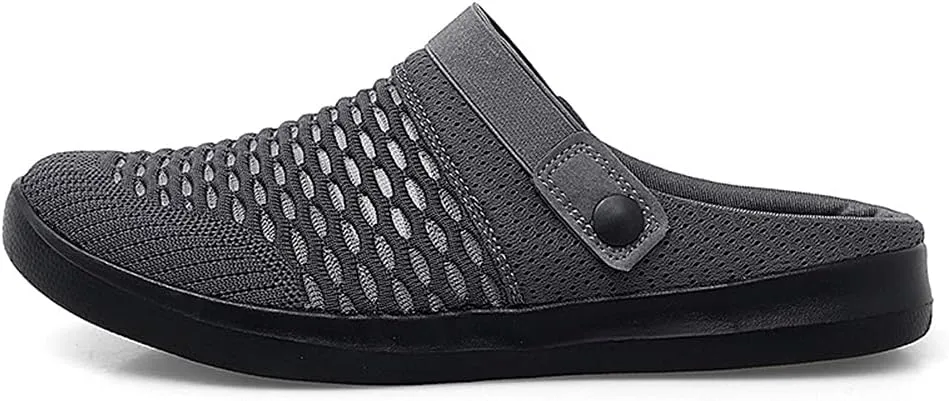 ChicLovey Mens Hollow Mesh Breathable Walking Slippers Garden Clog Summer Shoes Sandals