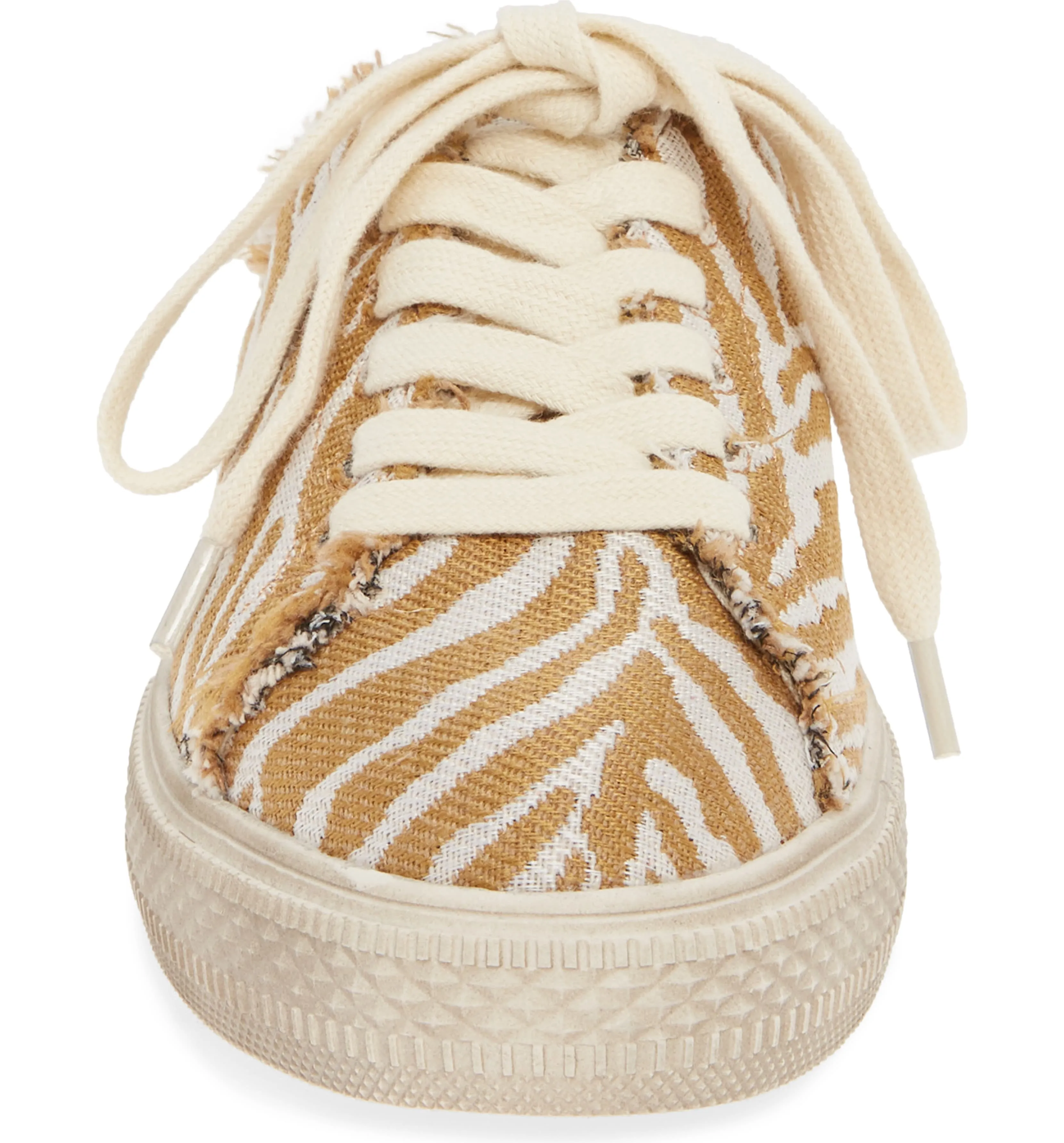 Coast Vegan Natural Zebra Woven Canvas Sneaker Mule