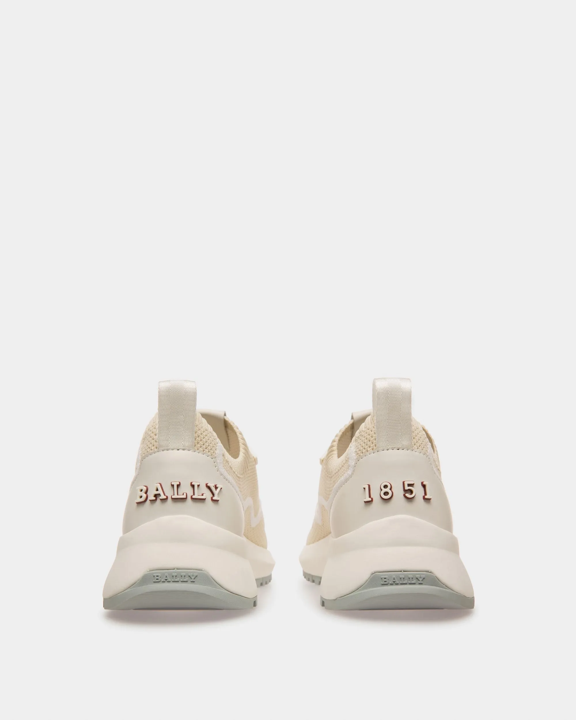 Davyn Mesh And Leather Sneakers In Dusty White