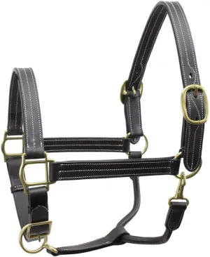 Derby Originals Coventry Triple Stitch Adjustable Leather Halter, Draft
