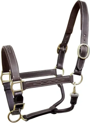 Derby Originals Fancy Stitch Padded Adjustable Leather Halter Opulence Series Liverpool