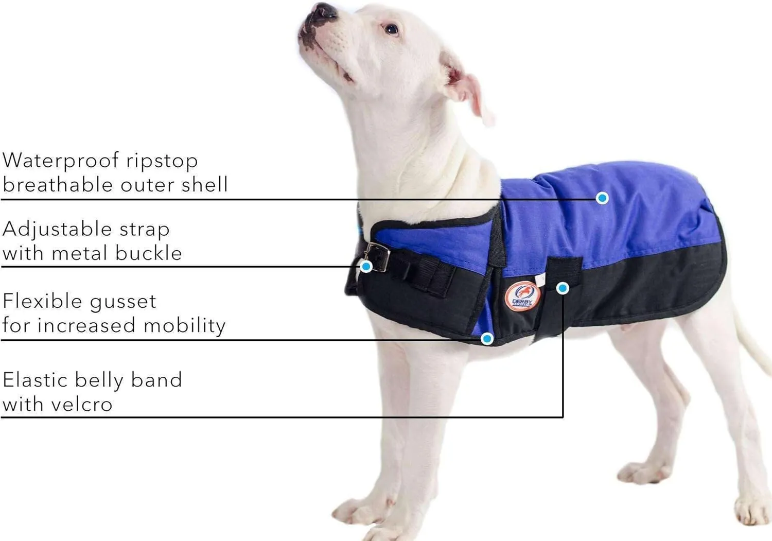Derby Originals Horse Tough 600D Ripstop Waterproof Winter Dog Coat 150g Medium Weight