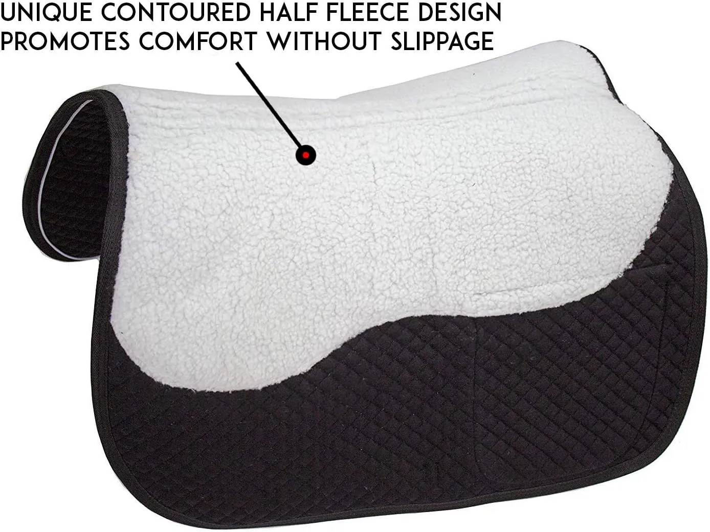 Derby Originals Premium Half Fleece Lined All Purpose & Dressage English Saddle Pads with Pockets