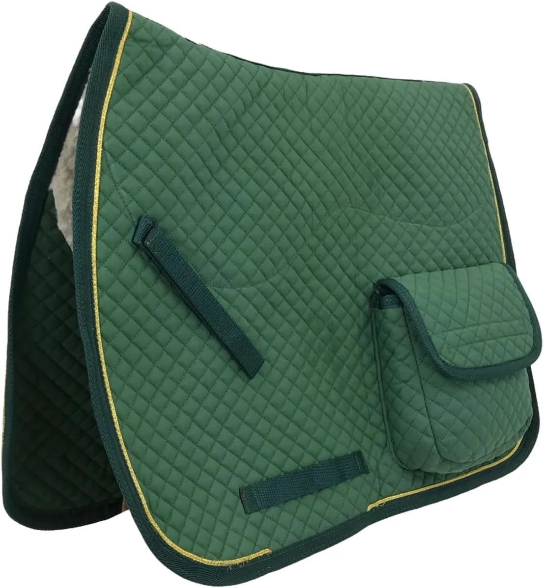 Derby Originals Premium Half Fleece Lined All Purpose & Dressage English Saddle Pads with Pockets