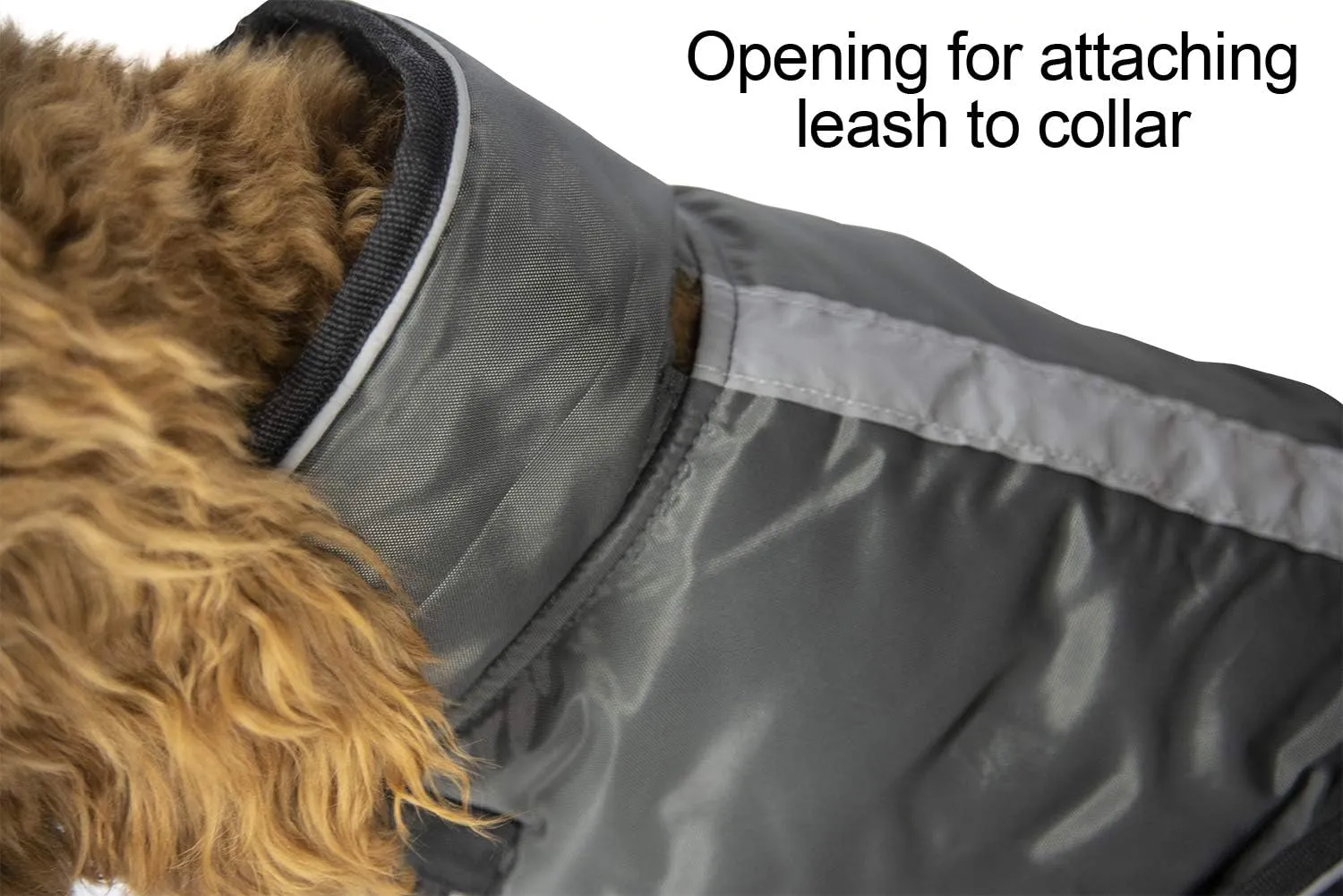 Derby Originals Urban Pet 420D Water Resistant Reflective Winter Dog Parka with Neck Cover & Harness Compatible Opening 220g Heavy Weight, Charcoal/Black, x-Large, 80-8200-BK-XL