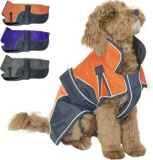 Derby Originals Urban Pet 420D Water Resistant Reflective Winter Dog Parka with Neck Cover & Harness Compatible Opening 220g Heavy Weight