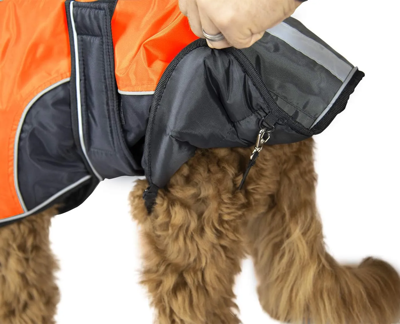 Derby Originals Urban Pet 420D Water Resistant Reflective Winter Dog Parka with Neck Cover & Harness Compatible Opening 220g Heavy Weight