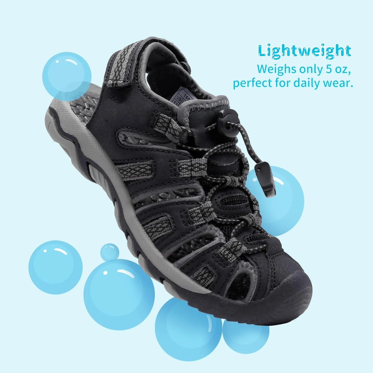 DREAM PAIRS Boys Girls Summer Outdoor Athletic Sport Sandals Walking Hiking Hook and Loop Adjustable Multicolor for Toddler/Little/Big Kids