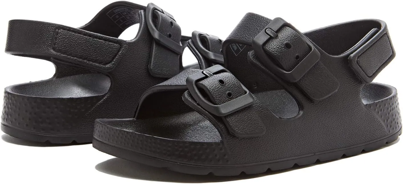 EasyStar Boys and Girls Lightweight Dual-Adjustable Sandal Buckles With Hook and Loop Heel Closure