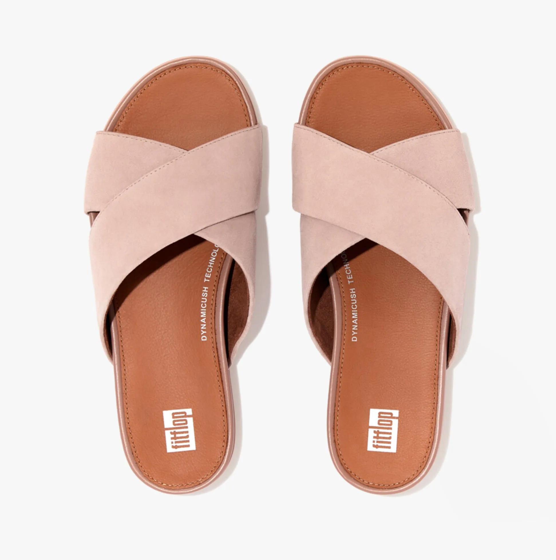 FitFlop GRACIE Womens Crossover Sliders Beige Buff