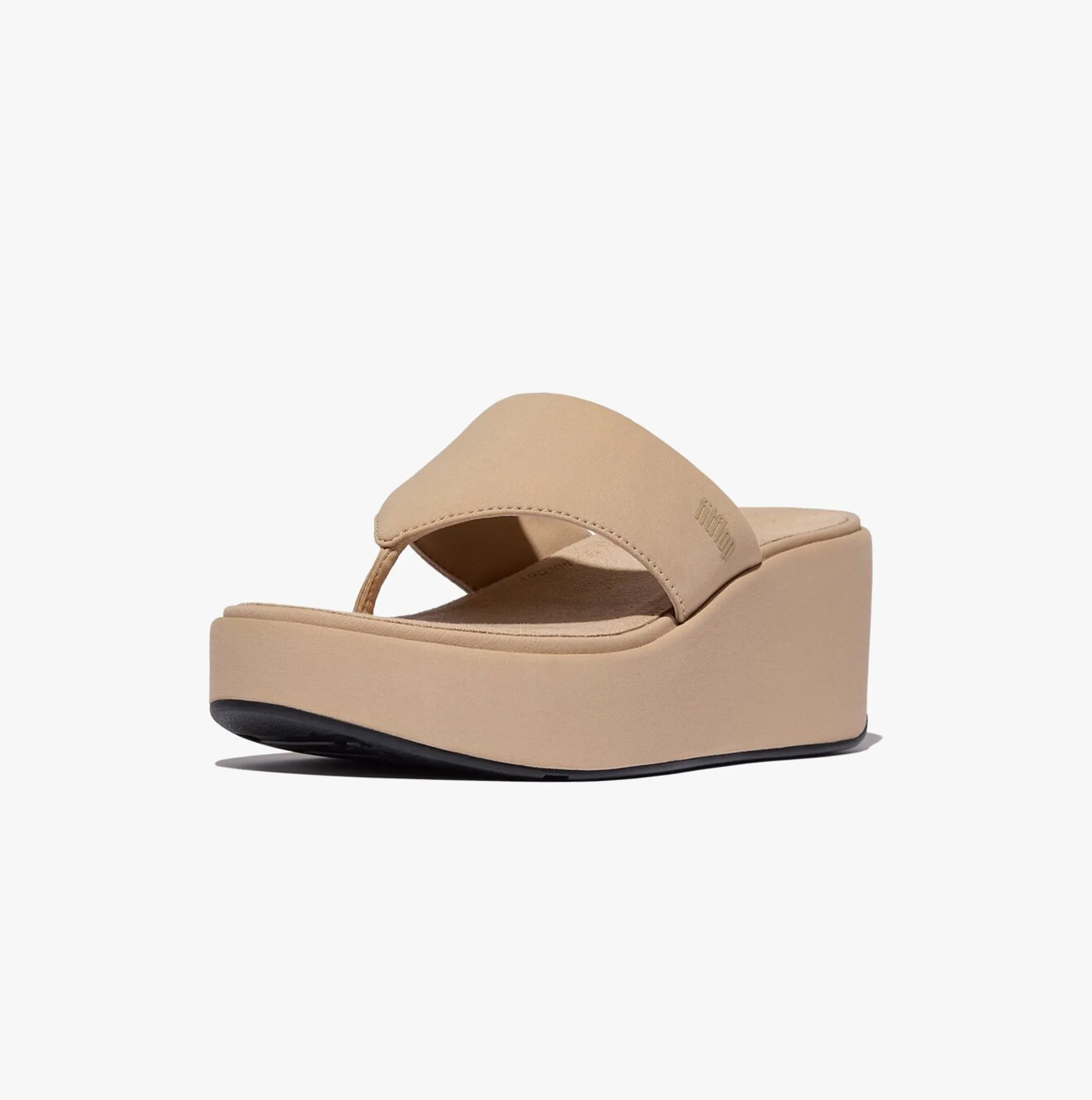 FitFlop PLATFFORMS WEDGE Womens Toe Post Sandals Classic Beige