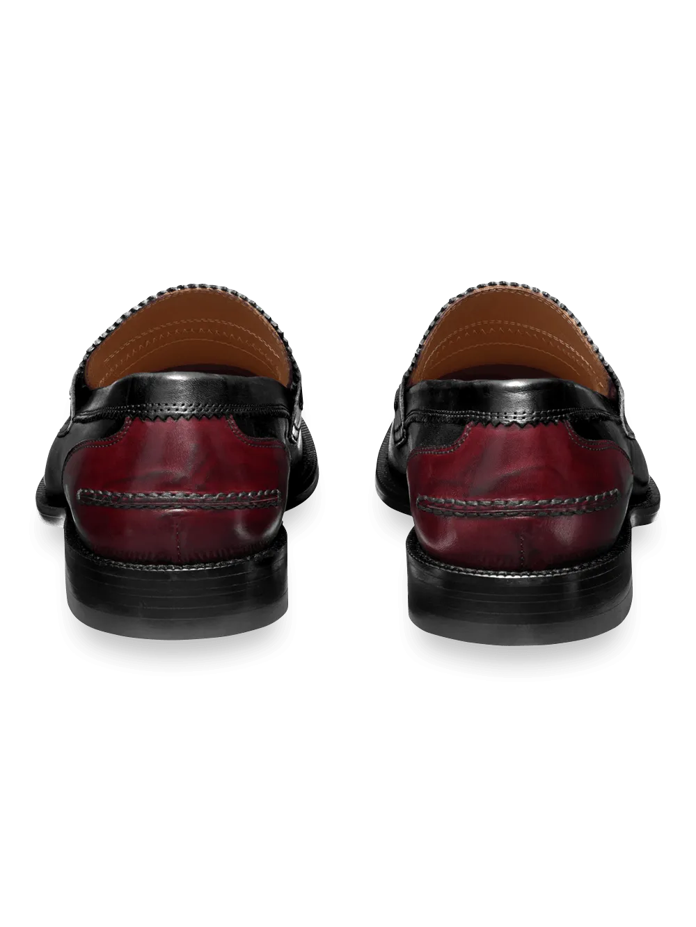 Freeman Penny Loafer - Black/burgundy
