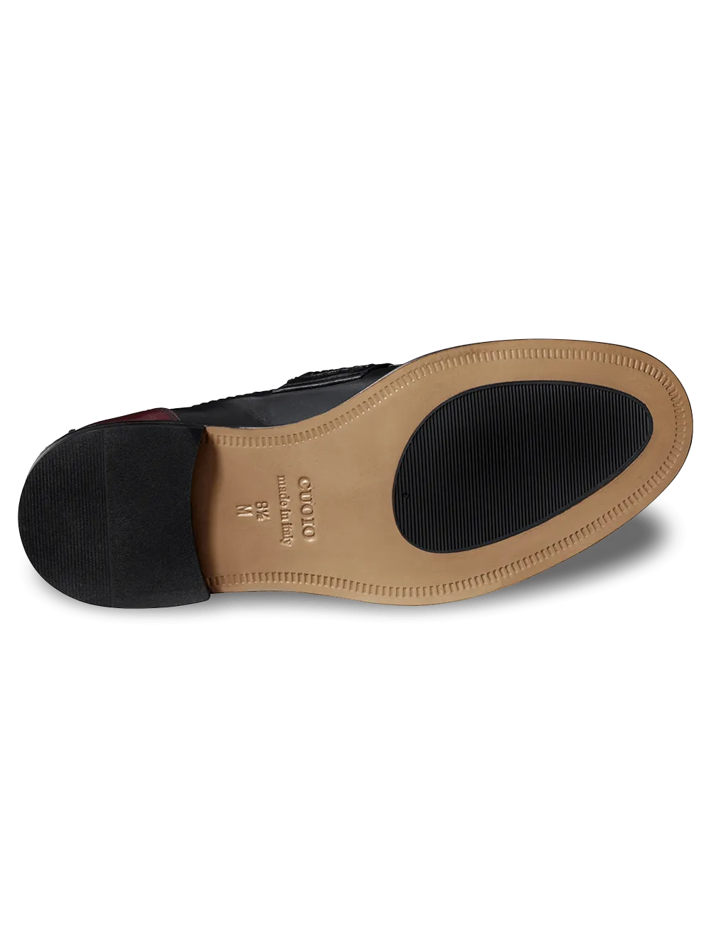 Freeman Penny Loafer - Black/burgundy
