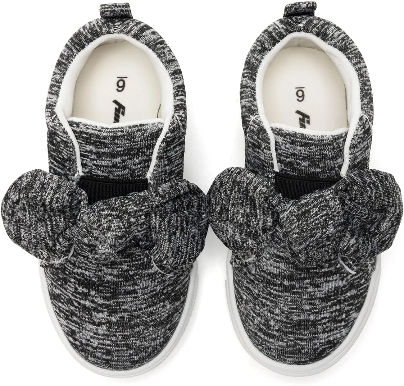 FUNKYMONKEY Girls Sneakers Lightweight Cute Bowknot Casual Walking Shoes for Toddler/Little Kids