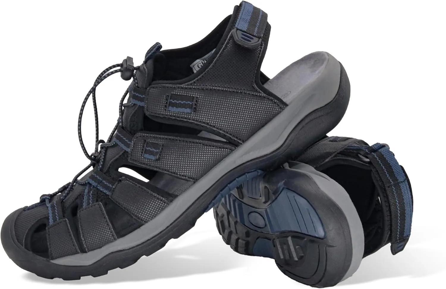 GRITION Mens Outdoor Hiking Sandals Summer Beach Closed Toe Water Sandal Waterproof Comfortable Fisherman Adventures Sport Athletic Walking Traveling Shoes Sandles