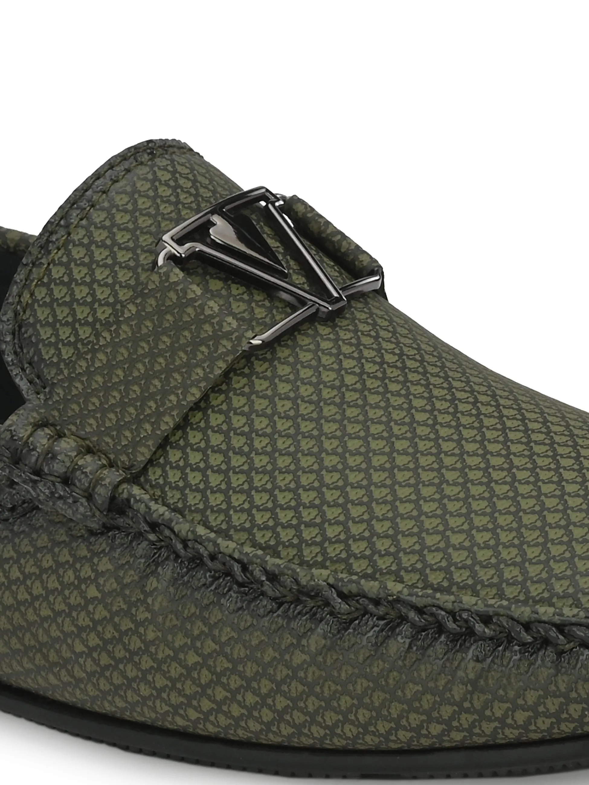 Guava Men's Green Casual Slip On Driving Loafers (GV15JA829)