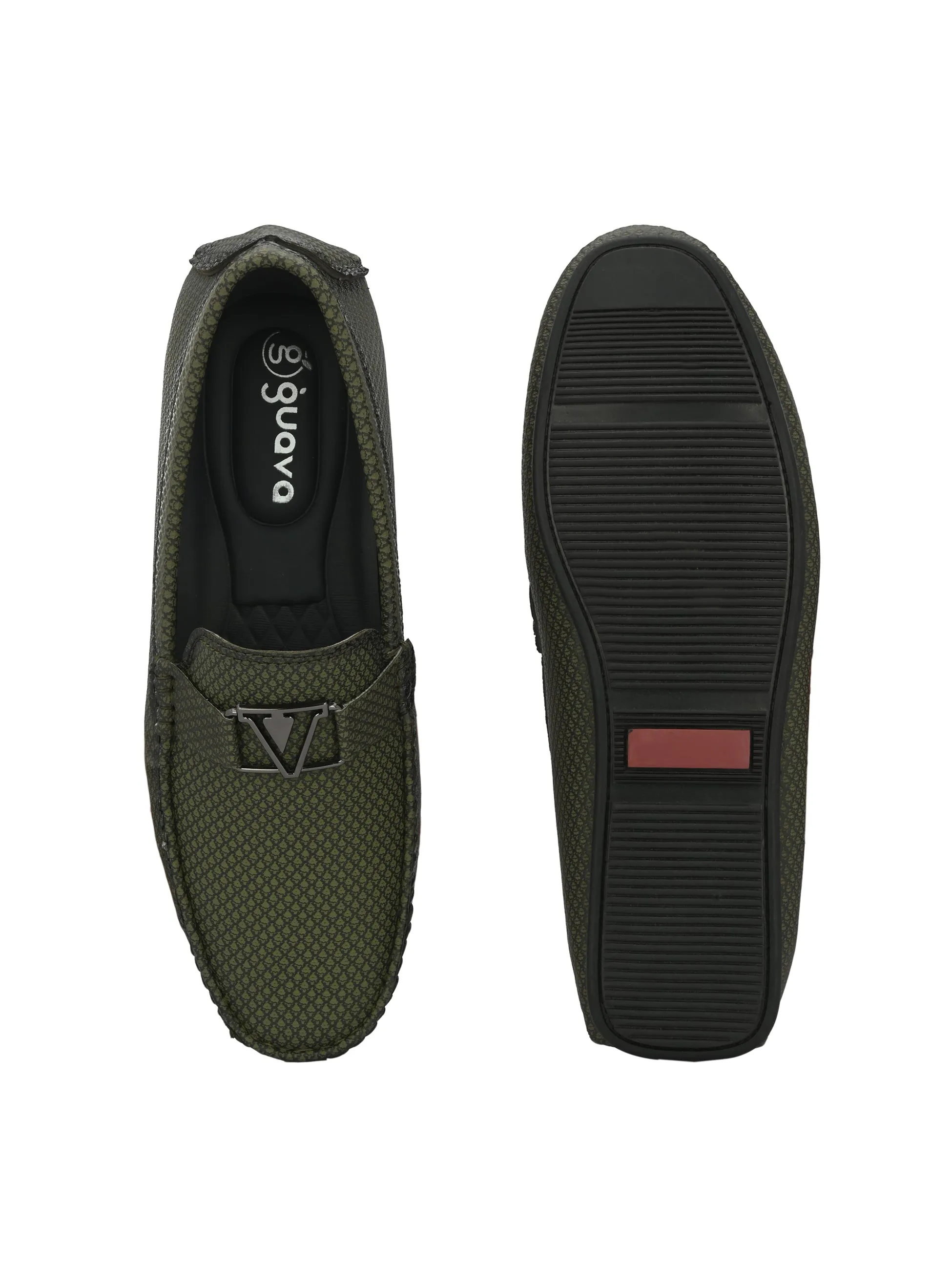 Guava Men's Green Casual Slip On Driving Loafers (GV15JA829)