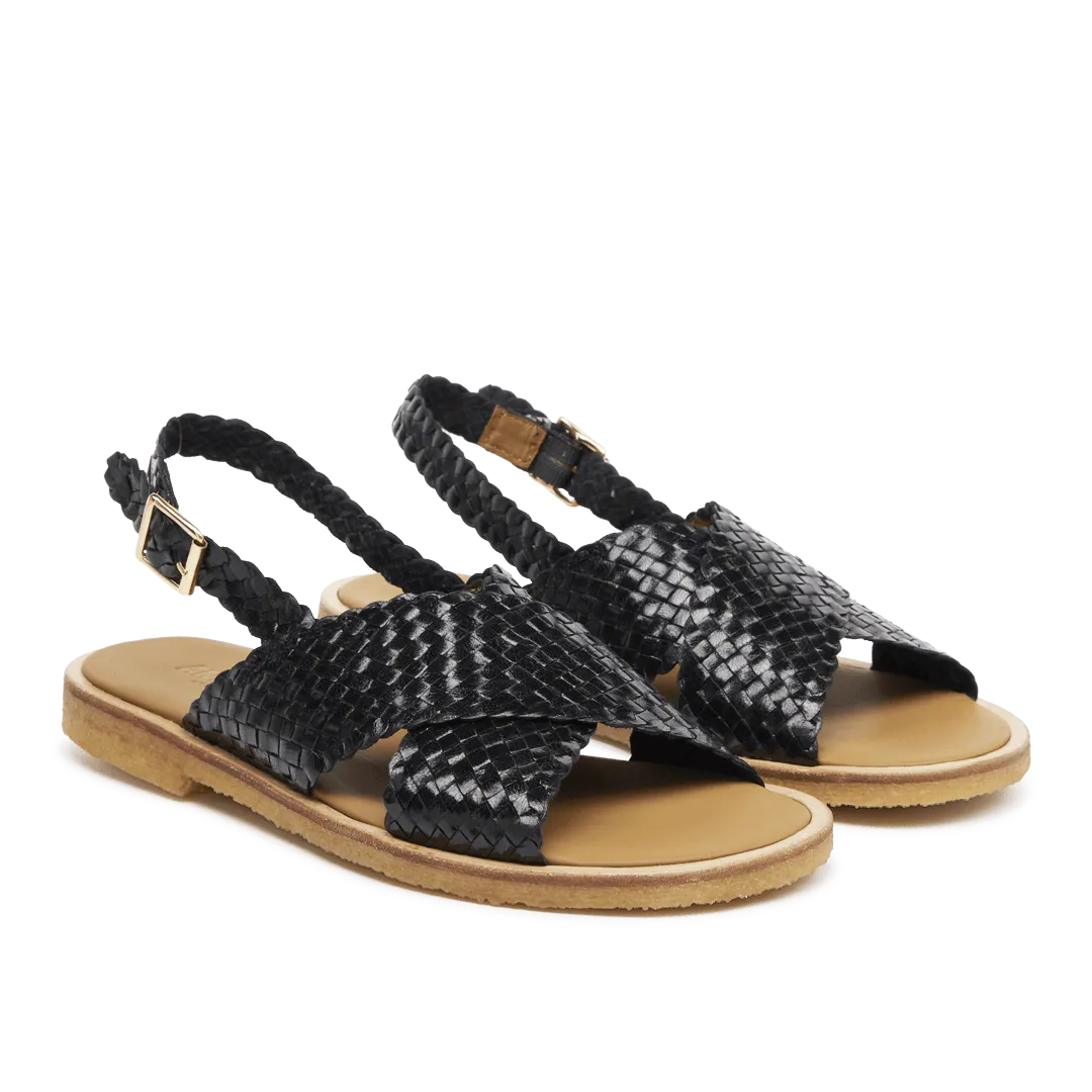 Hand-braided classic cross sandal