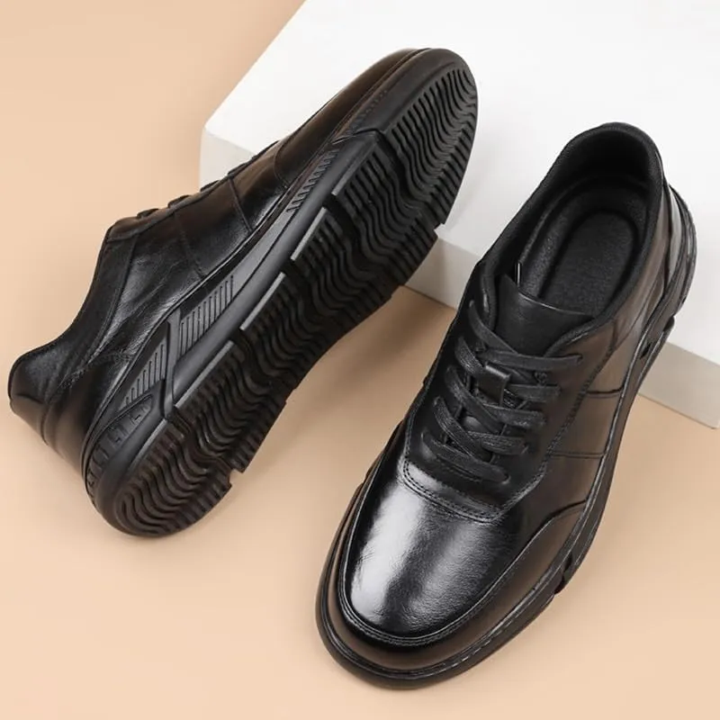 Handcrafted Men's Cap Toe Derby Shoes Polished Finish Formal Occasions Office Wear Memory Foam Comfort Technology